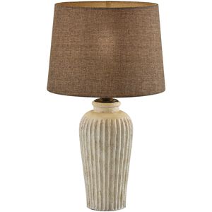 Callista 26 inch 60.00 watt White Ceramic Table Lamp Portable Light, Simplee Adesso