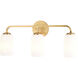 Shelby LED 23 inch Natural Brass Bathroom Light Wall Light
