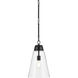 Marsailli 1 Light Black Pendant Ceiling Light, Medium