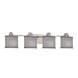 Textile 35 inch Brushed Nickel Bath Bar Wall Light