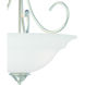 Bella 3 Light 20 inch Brushed Nickel Pendant Ceiling Light