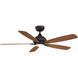 Doren 52 inch Dark Bronze with Cherry/Dark Walnut Blades Indoor/Outdoor Ceiling Fan