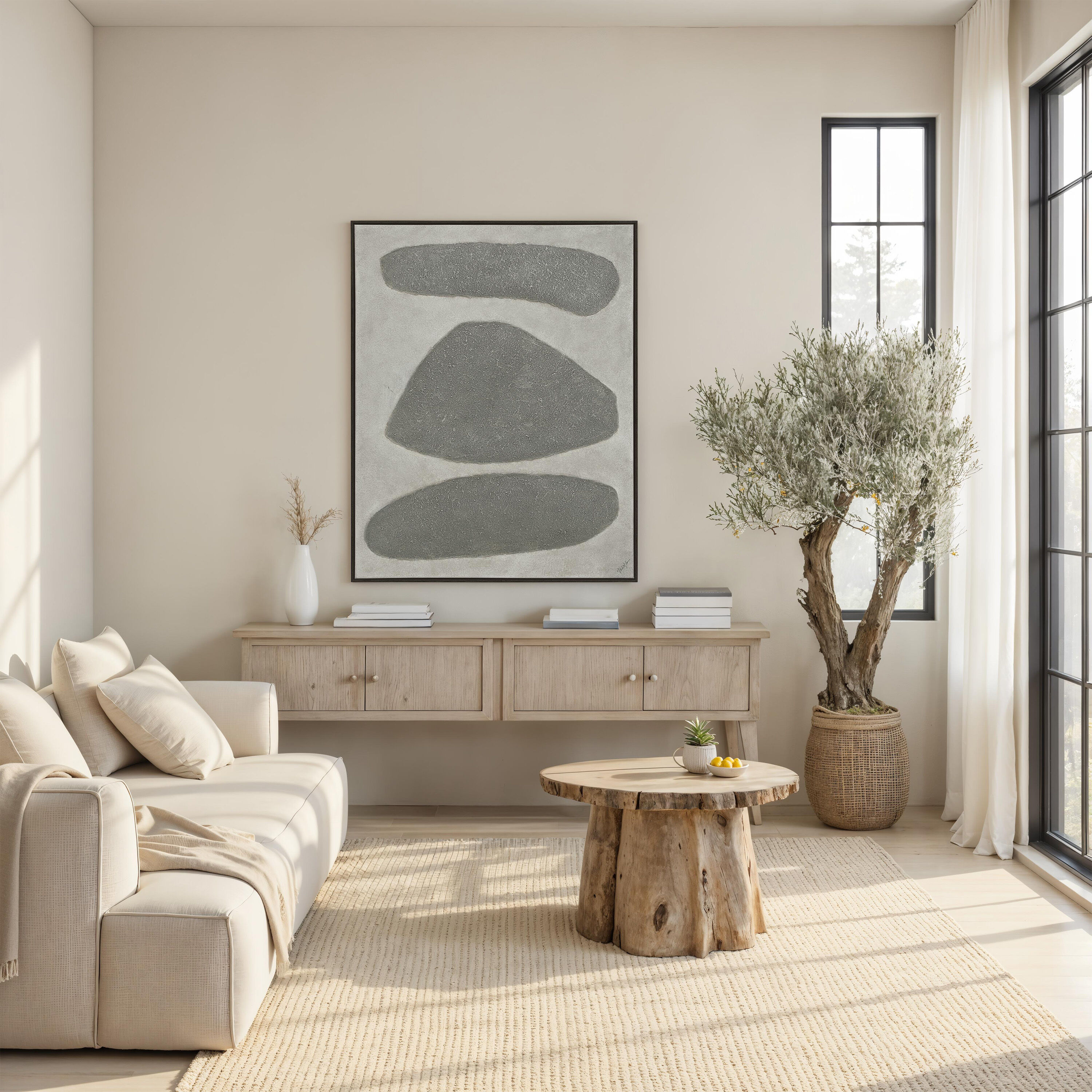 Orso Multicolor and Black Oak Canvas Art