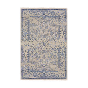 Evanesce 72 X 48 inch Blue and Gray Area Rug, Wool, Bamboo Silk, and Viscose