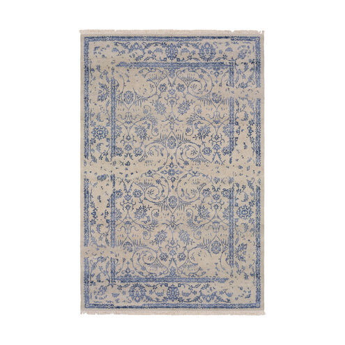 Evanesce 72 X 48 inch Blue and Gray Area Rug, Wool, Bamboo Silk, and Viscose