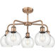 Athens 5 Light 24 inch Antique Copper Chandelier Ceiling Light in Clear