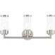 Hillcrest 3 Light 23.5 inch Brushed Nickel Bath Vanity Wall Light