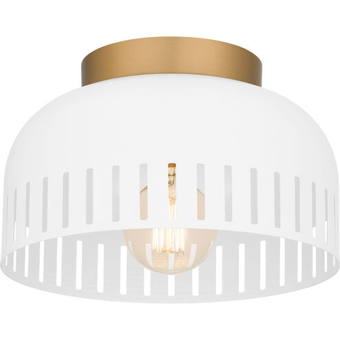 Alexa 1 Light 11 inch Matte White Flush Mount Ceiling Light, Small