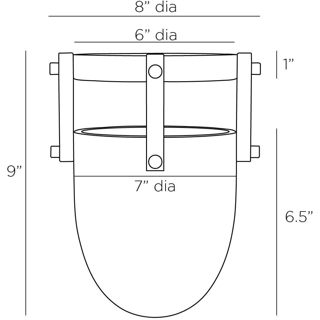 Toren 1 Light 8 inch White Flush Mount Ceiling Light