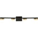 Puck LED 33 inch Matte Black with Brass Accents Bath Bar Wall Light