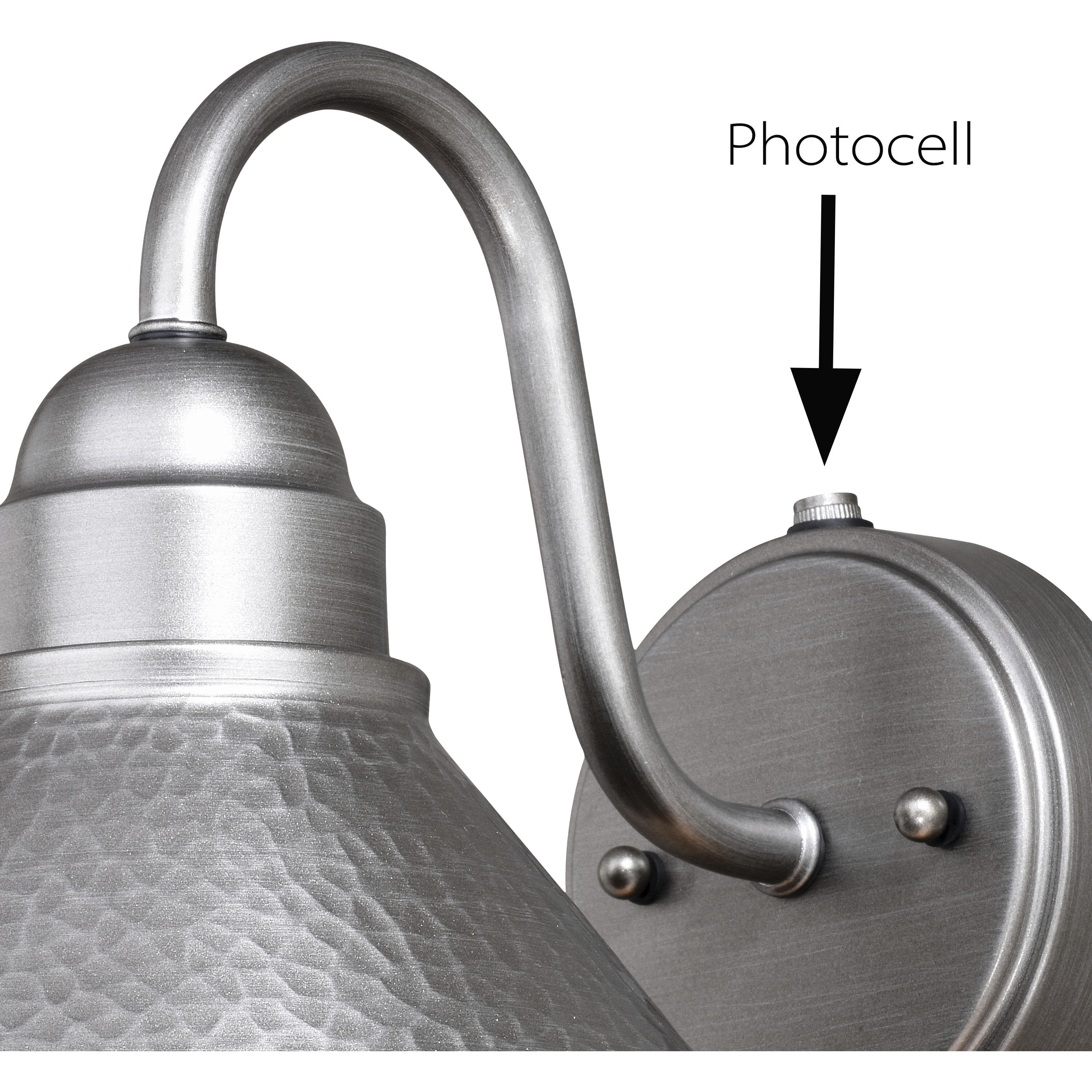 Outland LED 9 inch Brushed Pewter Outdoor Wall