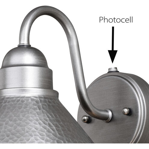 Outland LED 9 inch Brushed Pewter Outdoor Wall