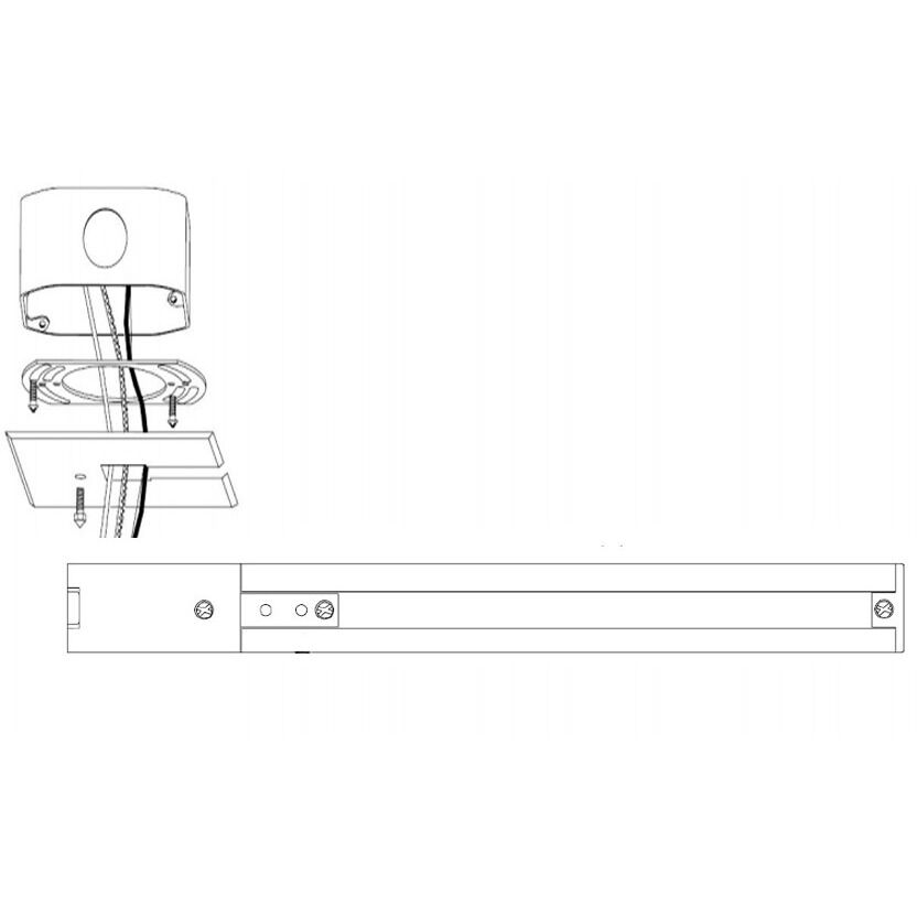 H Track 120 Brushed Nickel Track Component Ceiling Light, WAC Limited
