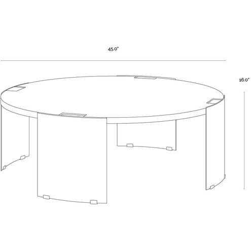 Gallus 45 X 16 inch Carbon Outdoor Coffee Table