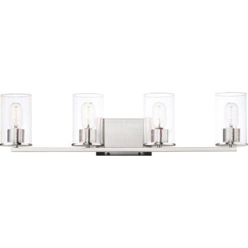 Sleek 4 Light 31 inch Satin Nickel Bath Vanity Wall Light