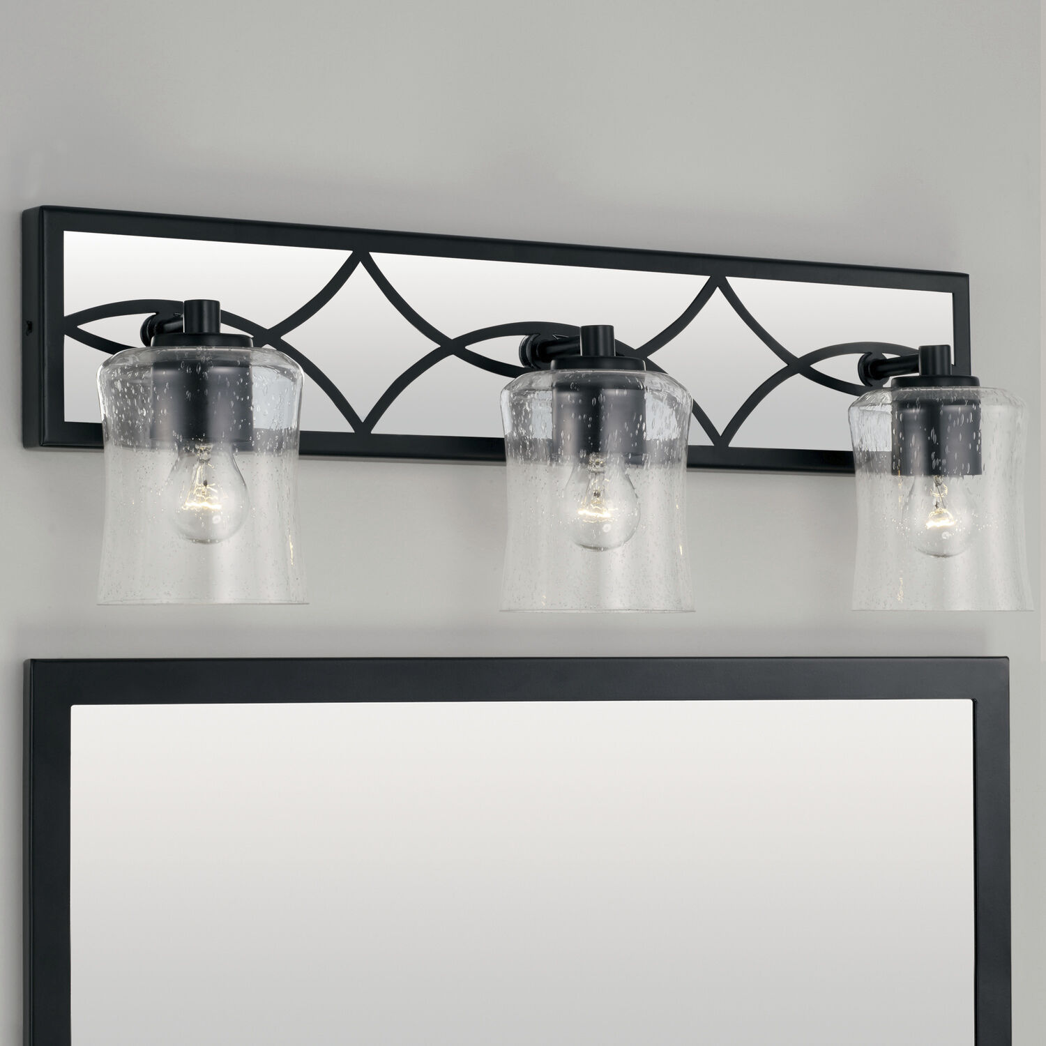 Avery 3 Light 25 inch Matte Black Vanity Light Wall Light