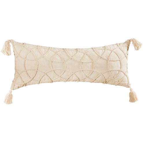 Centre 32 X 5.5 inch Cream Accent Pillow