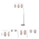 Lotuz 85 inch 60.00 watt Chrome Arc Lamps Portable Light
