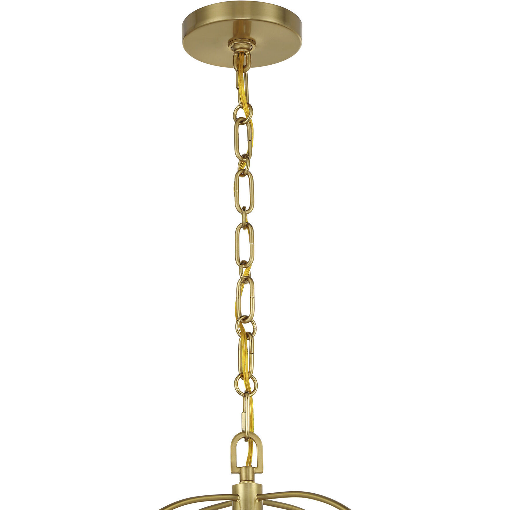 Ashlay 4 Light 22 inch Warm Brass Pendant Ceiling Light