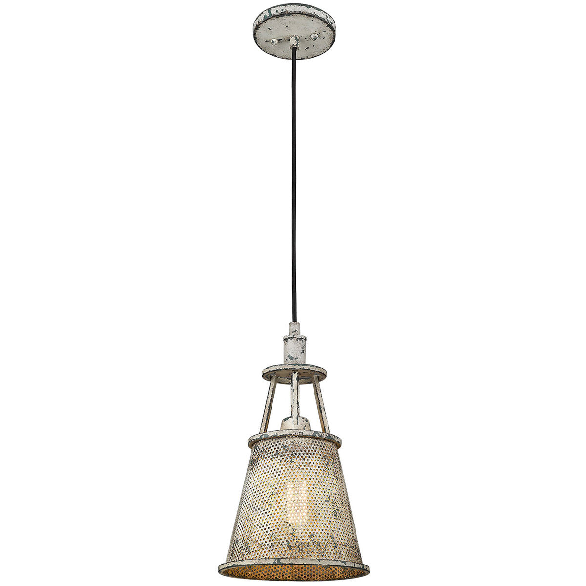 Iris 1 Light 8 inch Aged Ivory Pendant Ceiling Light