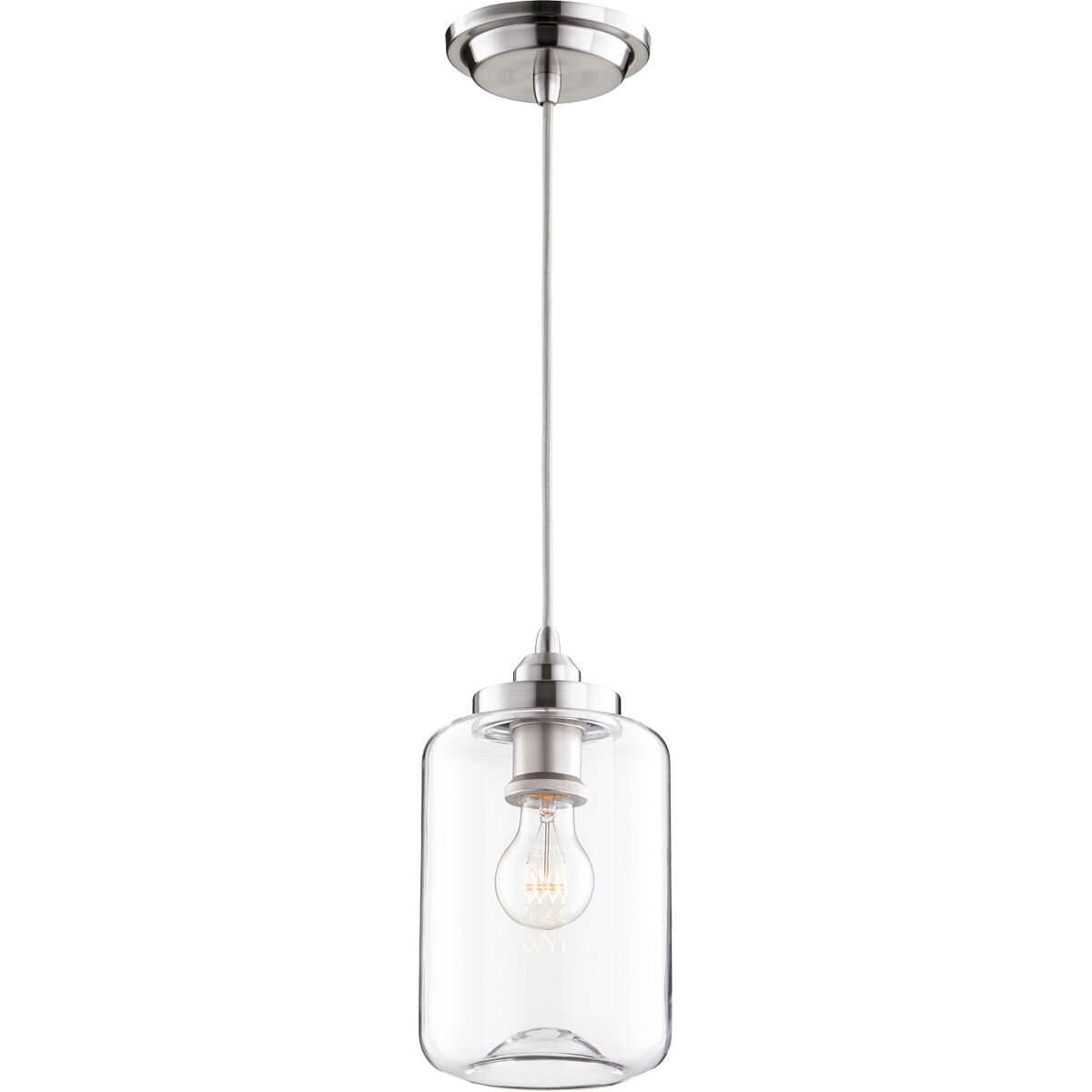 Fort Worth 1 Light 5.75 inch Satin Nickel Mini Pendant Ceiling Light