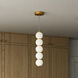 Alora Mood Bijou LED 4.38 inch Aged Gold and Opal Matte Glass Pendant Ceiling Light