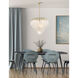 Boa 9 Light 27 inch Warm Brass Chandelier Ceiling Light