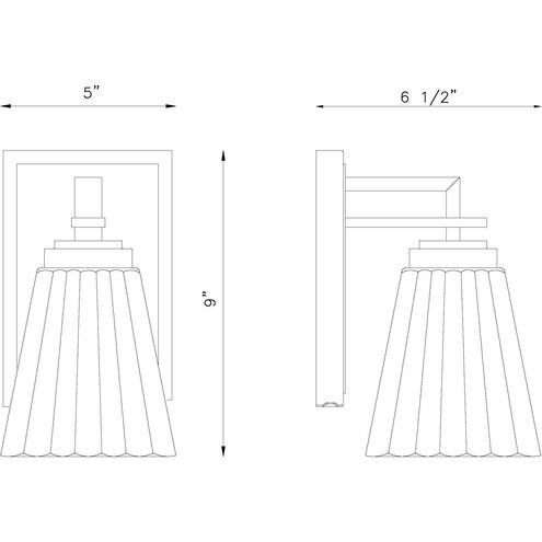 Lyna 1 Light 5 inch Matte Black Wall Sconce Wall Light