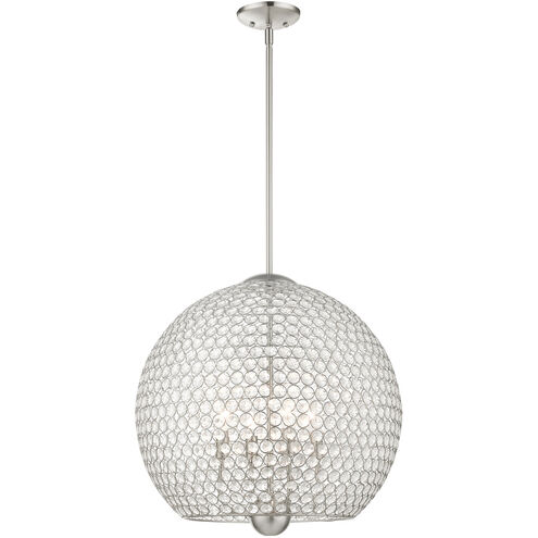 Cassandra 4 Light 20 inch Brushed Nickel Pendant Ceiling Light