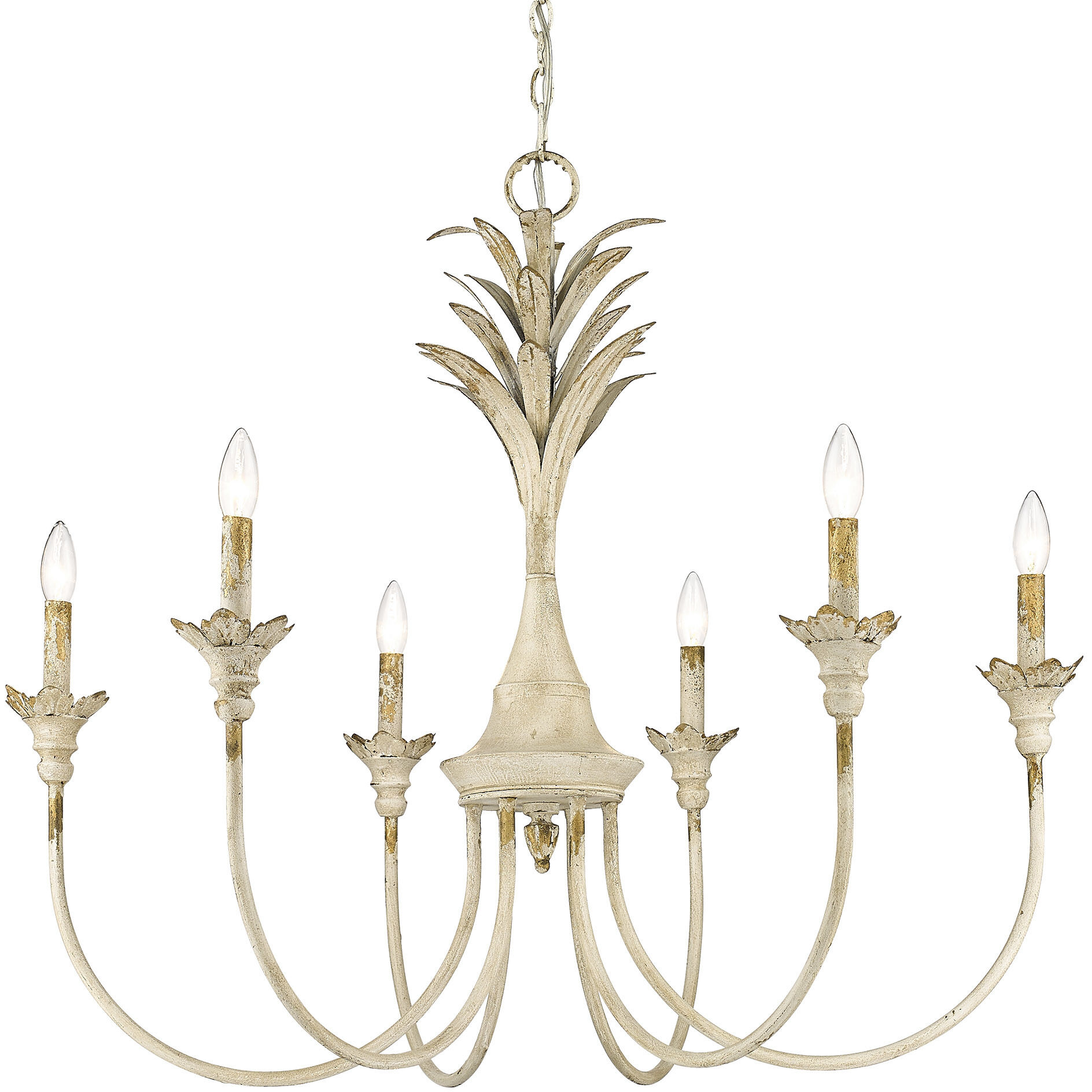 Lillianne 33.75 inch 60.00 watt Antique Ivory Chandelier Ceiling Light