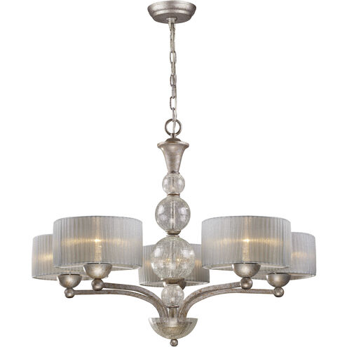 Alexis 5 Light 32 inch Antique Silver Chandelier Ceiling Light