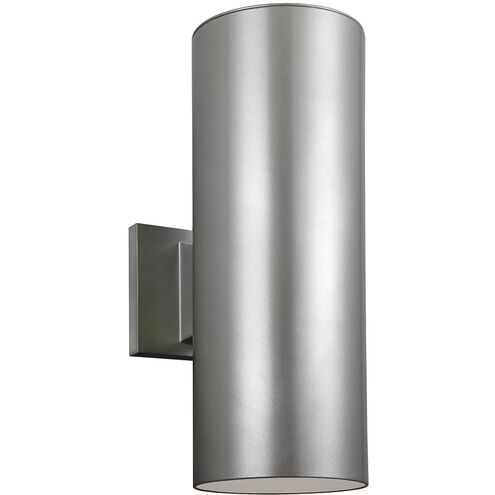 Outdoor Cylinders LED 14.25 inch Painted Brushed Nickel Outdoor Wall Lantern