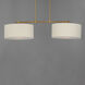 Bongo 2 Light 42 inch Natural Aged Brass Linear Pendant Ceiling Light
