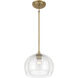 Glint 1 Light 12 inch Legacy Brass Convertible Semi Flush/Pendant Ceiling Light