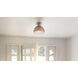 Eason 1 Light 10 inch Matte Rose Gold Semi-Flush Mount Ceiling Light