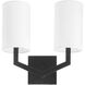 Bolivar 2 Light 14 inch Matte Black Wall Sconce Wall Light