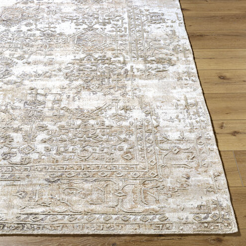 Jordan 96 X 96 inch Ash / Metallic - Silver / Pearl Handmade Rug in 8 Ft Round