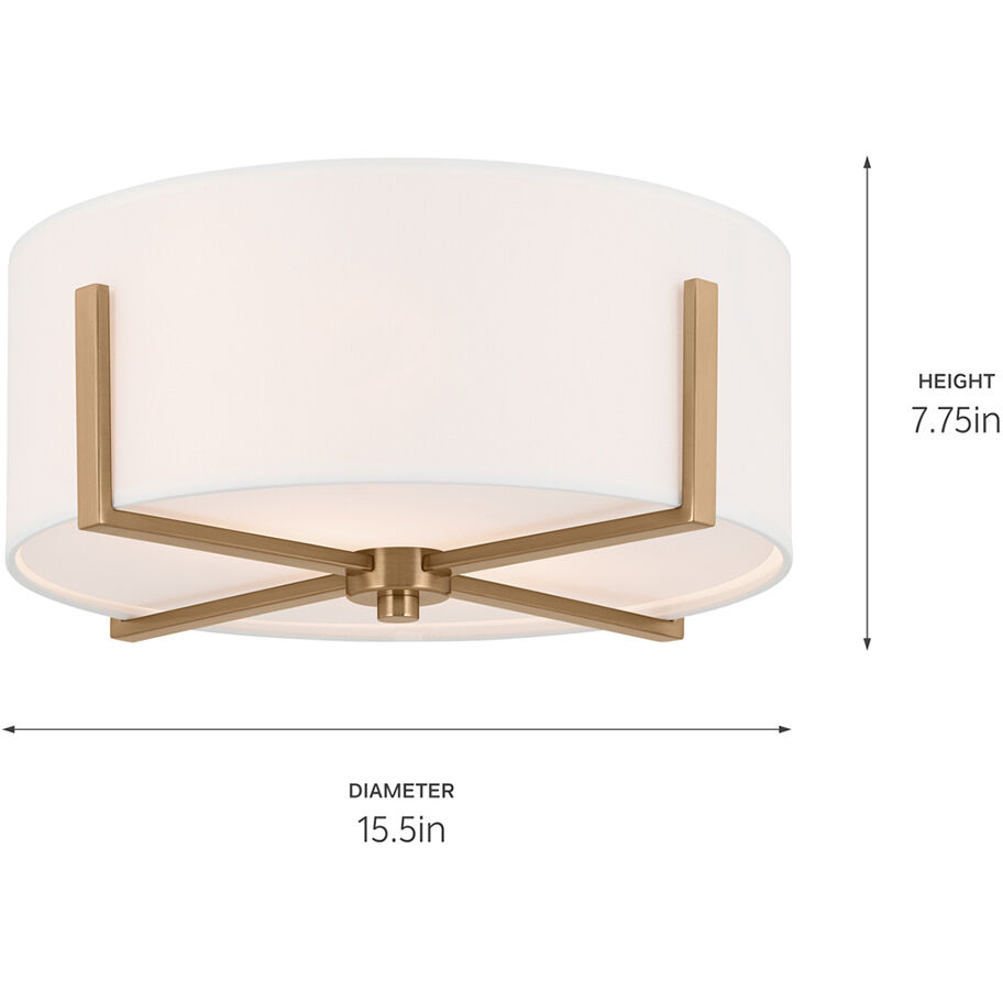 Malen LED 15.5 inch Champagne Bronze Flush Mount Ceiling Light