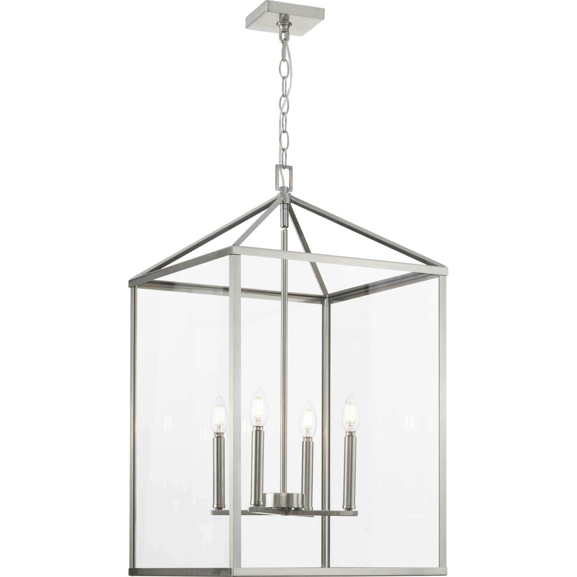 Hillcrest 4 Light 17 inch Brushed Nickel Foyer Light Ceiling Light