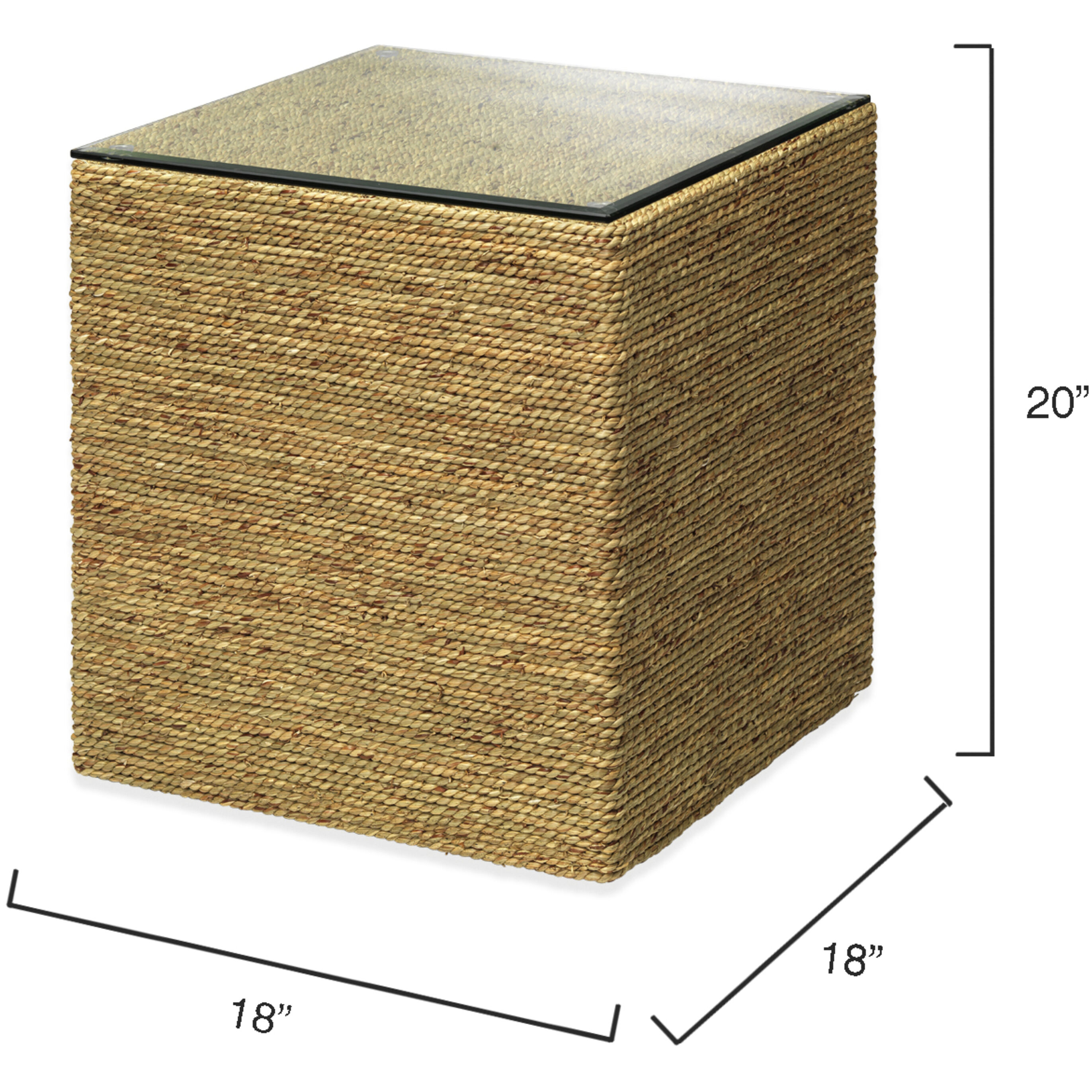 Captain Square 20 X 18 inch Natural Side Table