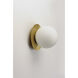 Vesper 1 Light 7 inch Satin Brass and Black Wall Sconce Wall Light