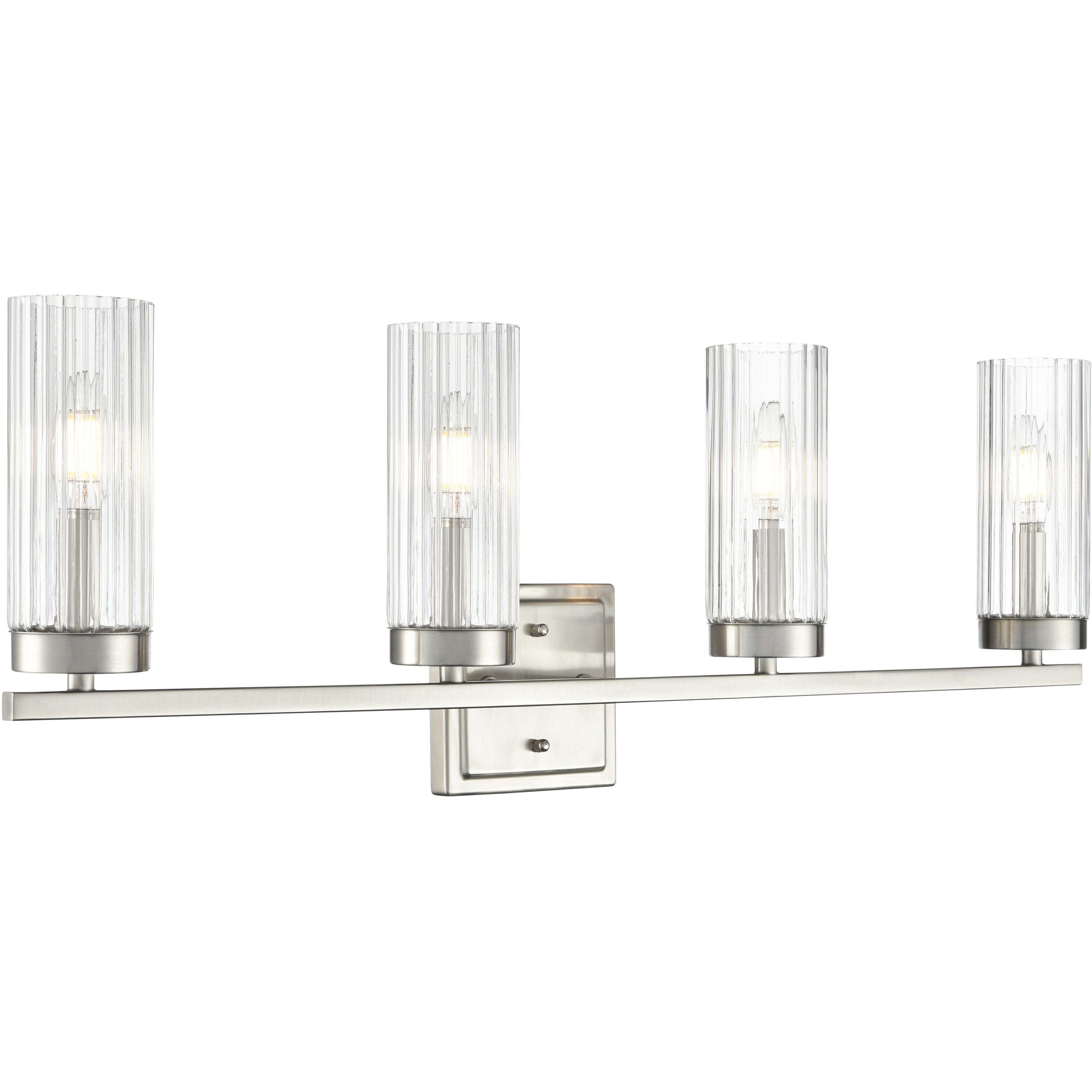 Iversen 4 Light 29.75 inch Brushed Nickel Bathroom Vanity Light Wall Light