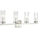 Iversen 4 Light 29.75 inch Brushed Nickel Bathroom Vanity Light Wall Light
