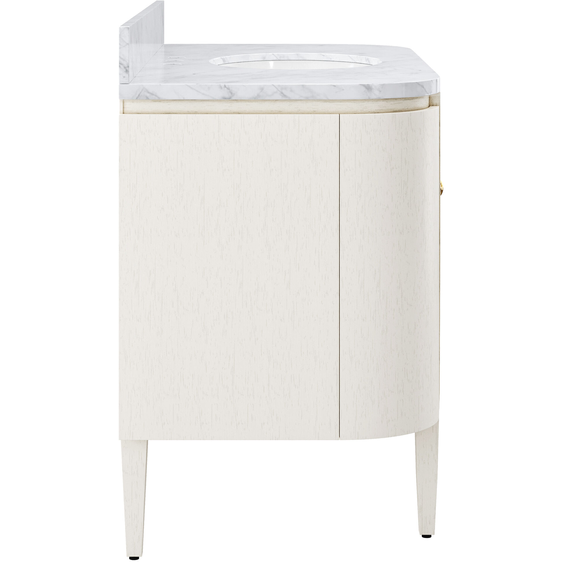 Briallen 48 X 34.25 inch Cerused White/Natural/White/Polished Brass Vanity with Undermount Sink