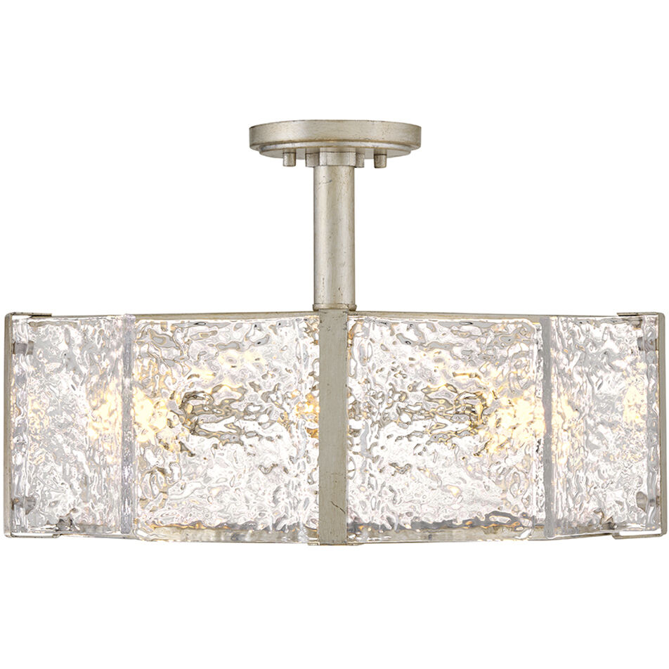 Florian 5 Light 20.25 inch Glacial Semi-flush Mount Ceiling Light