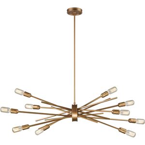 Xenia 10 Light 42 inch Matte Gold Chandelier Ceiling Light