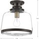 Judson 1 Light 11 inch Antique Bronze Flush Mount Ceiling Light
