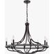 Tuscan 8 Light 32 inch Dark Bronze Chandelier Ceiling Light, Converts to Semi Flush