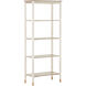 Aster 74 X 32 inch Off White/Fog/Brass Etagere