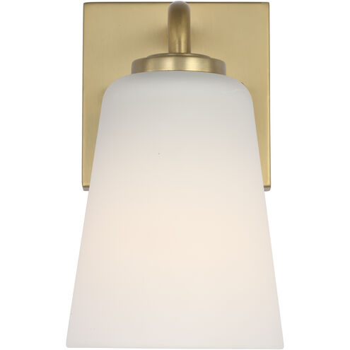 Miles 1 Light 4.5 inch Satin Brass Vanity Light Wall Light, Small